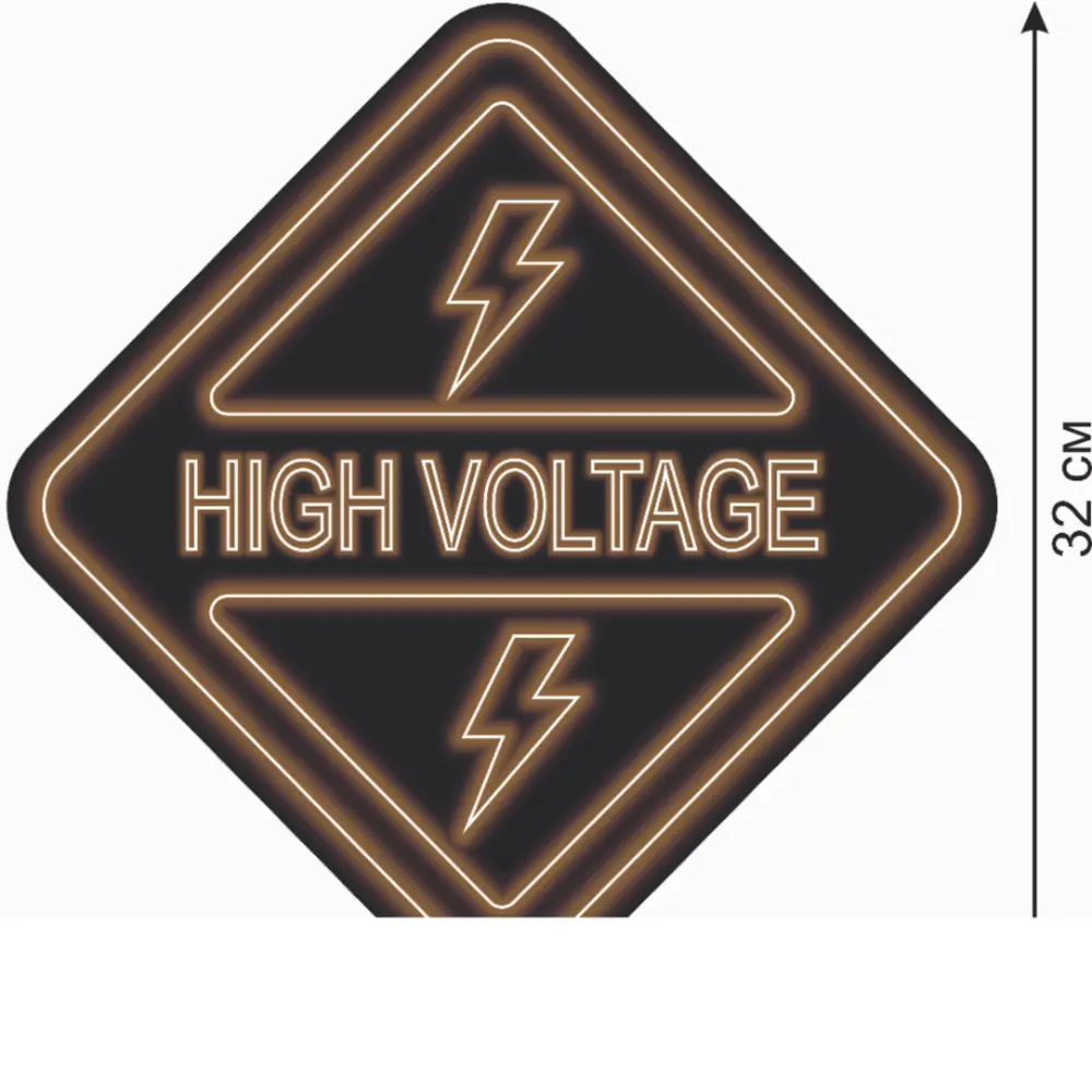 Фото 2 Знак декоративный "Высокое напряжение" 32x32 см пластик