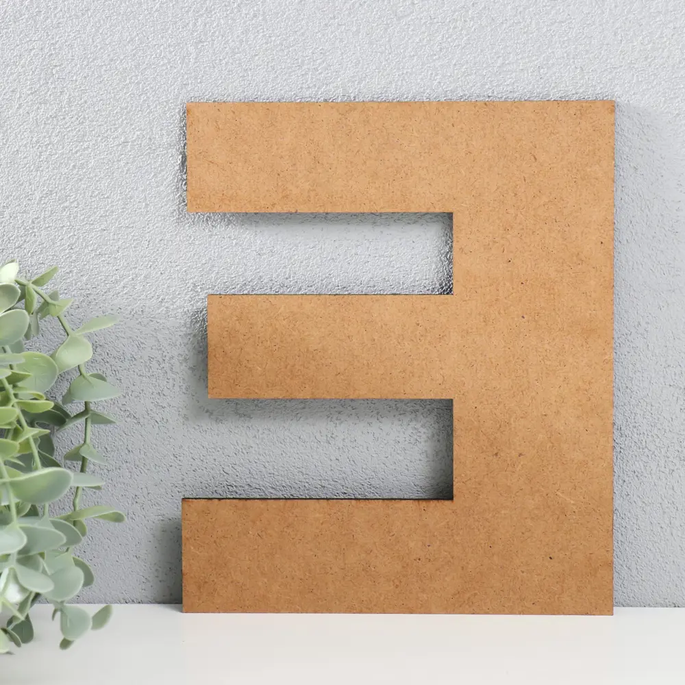 Фото 3 Панно на стену декоративное "Буква E" 16.5x20 см чёрный