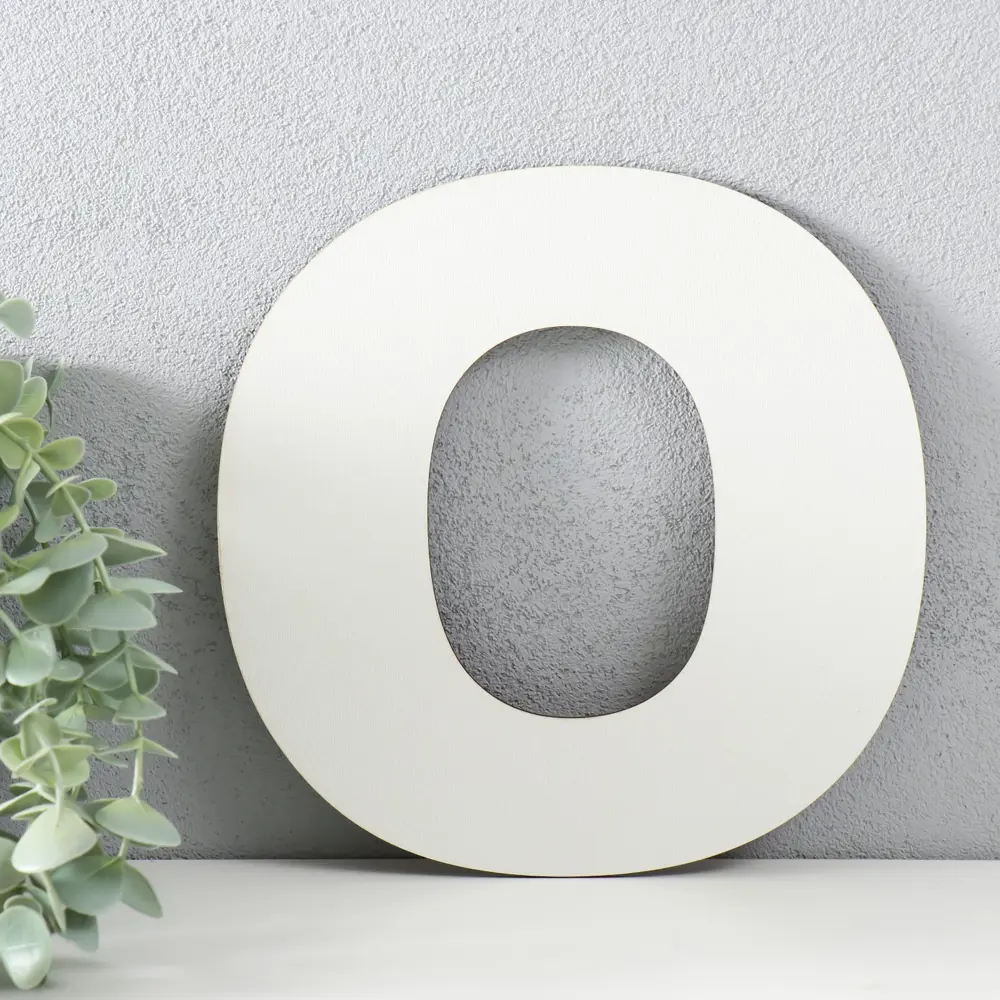 Фото Панно на стену декоративное "Буква O" 20x20 см белый Фото Панно на стену декоративное "Буква O" 20x20 см белый