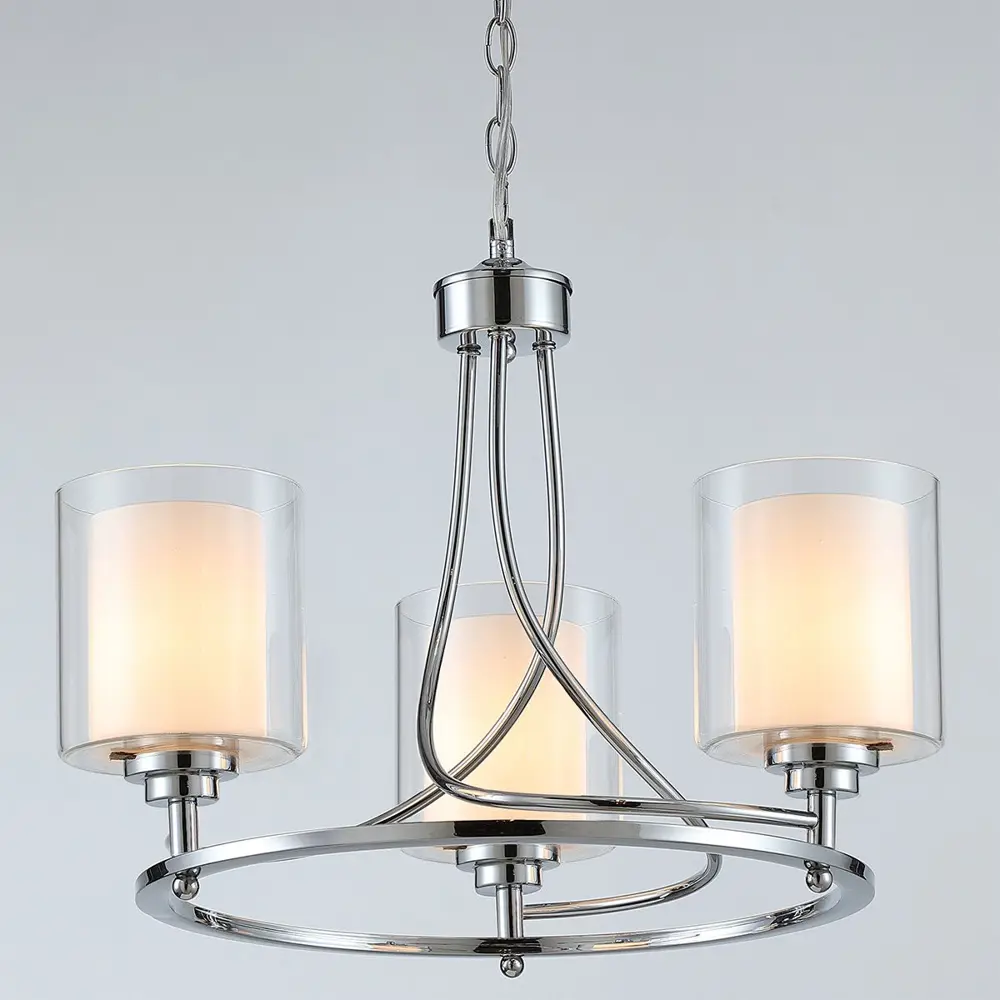 Фото 2 Люстра подвесная Illumico Il8811-3p-17 cr 3 лампы 6 м² цвет хром Фото 2 Люстра подвесная Illumico Il8811-3p-17 cr 3 лампы 6 м² цвет хром