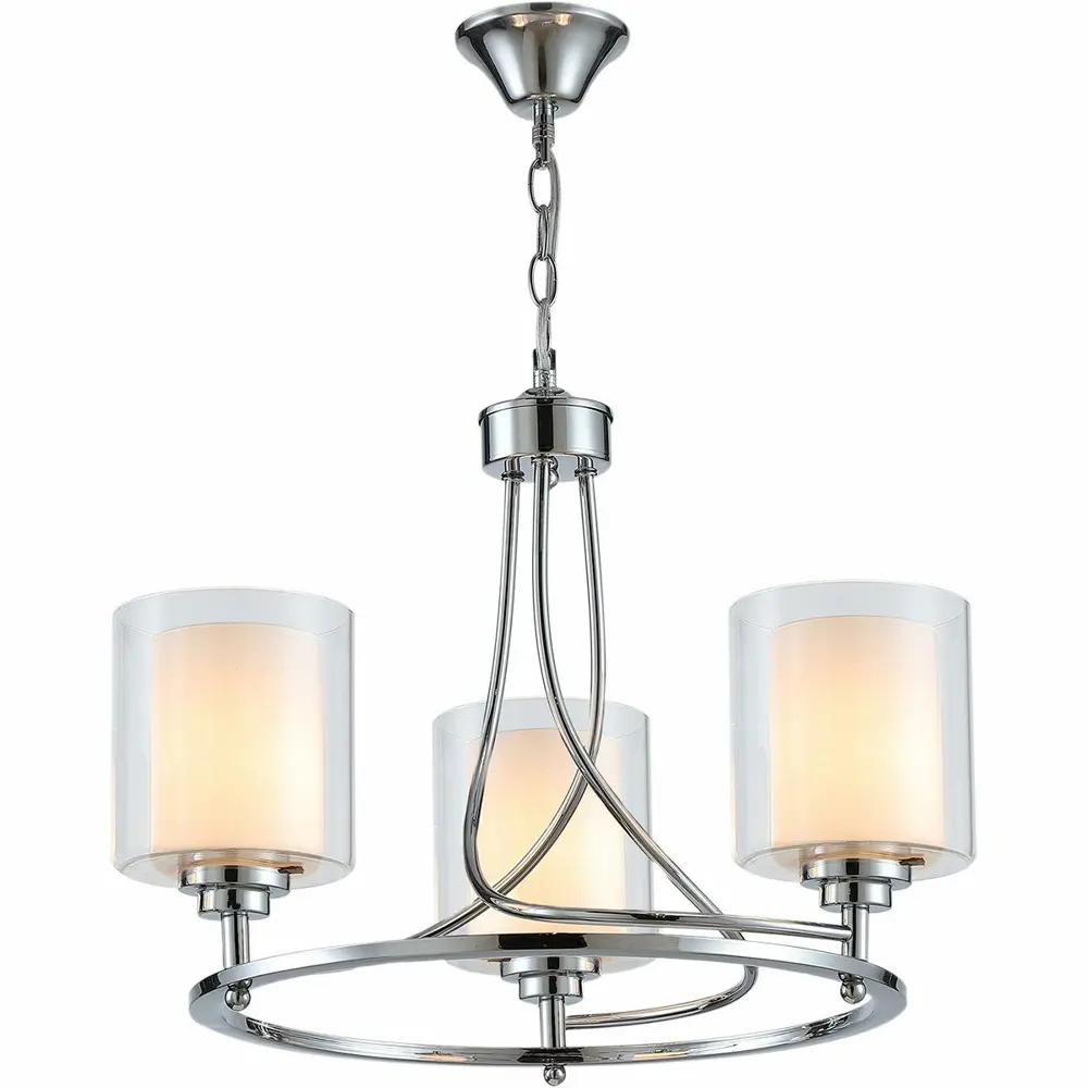 Фото 3 Люстра подвесная Illumico Il8811-3p-17 cr 3 лампы 6 м² цвет хром Фото 3 Люстра подвесная Illumico Il8811-3p-17 cr 3 лампы 6 м² цвет хром