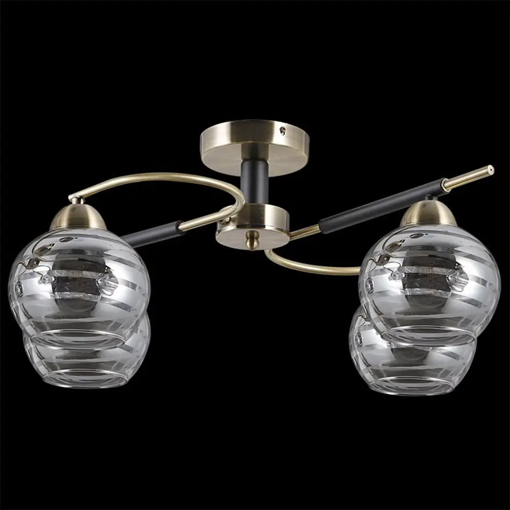 Фото 2 Люстра на штанге Illumico Il9800-4csq-79 bk ab 4 лампы 8 м² цвет черный