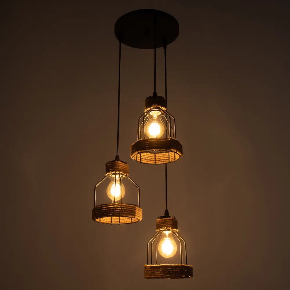 Фото 3 Светильник подвесной BAYERLUX NSL-010 3 лампы 6 м² цвет черный Фото 3 Светильник подвесной BAYERLUX NSL-010 3 лампы 6 м² цвет черный