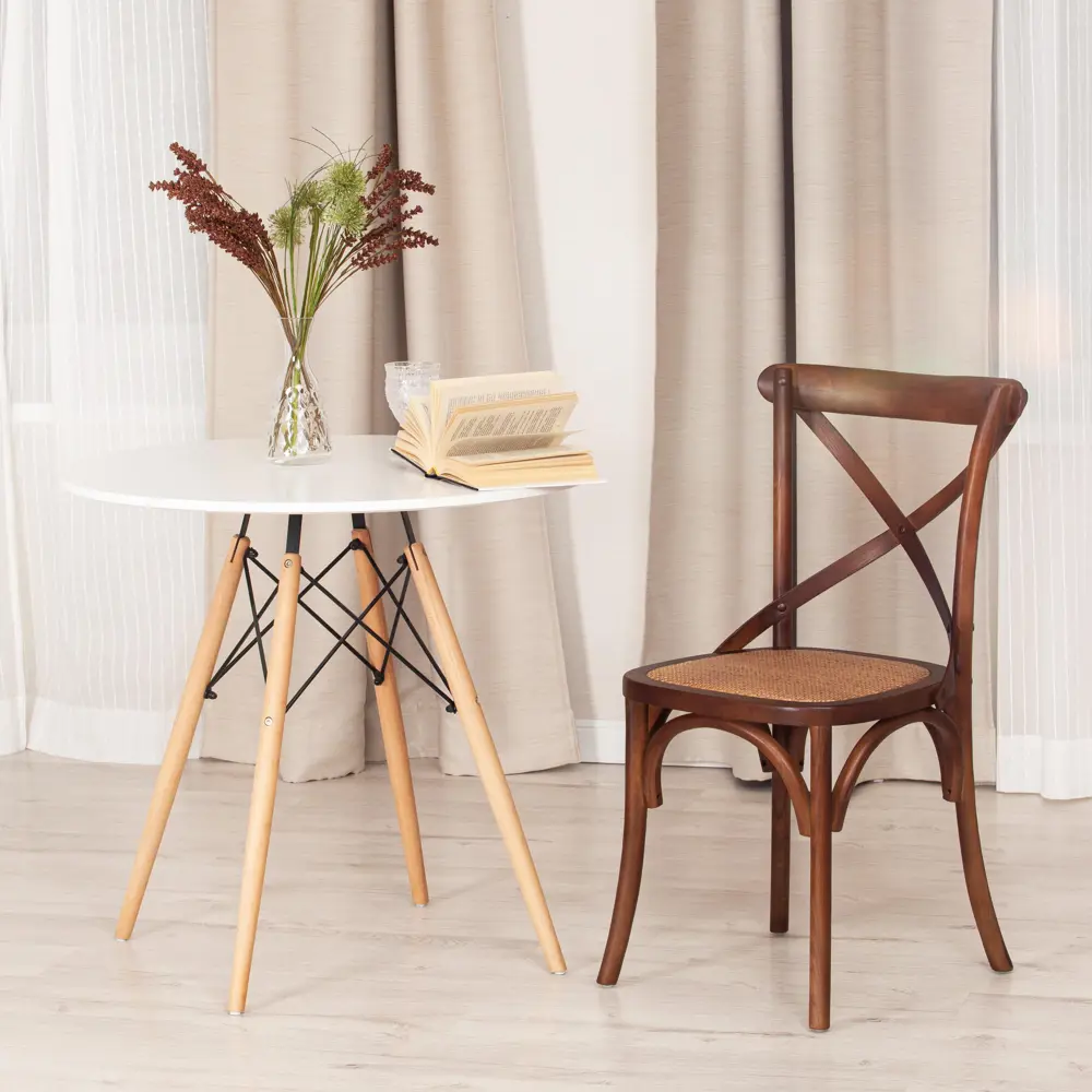 Фото Стул Tetchair Cross 87x53x49 см ротанг цвет темный орех Фото Стул Tetchair Cross 87x53x49 см ротанг цвет темный орех