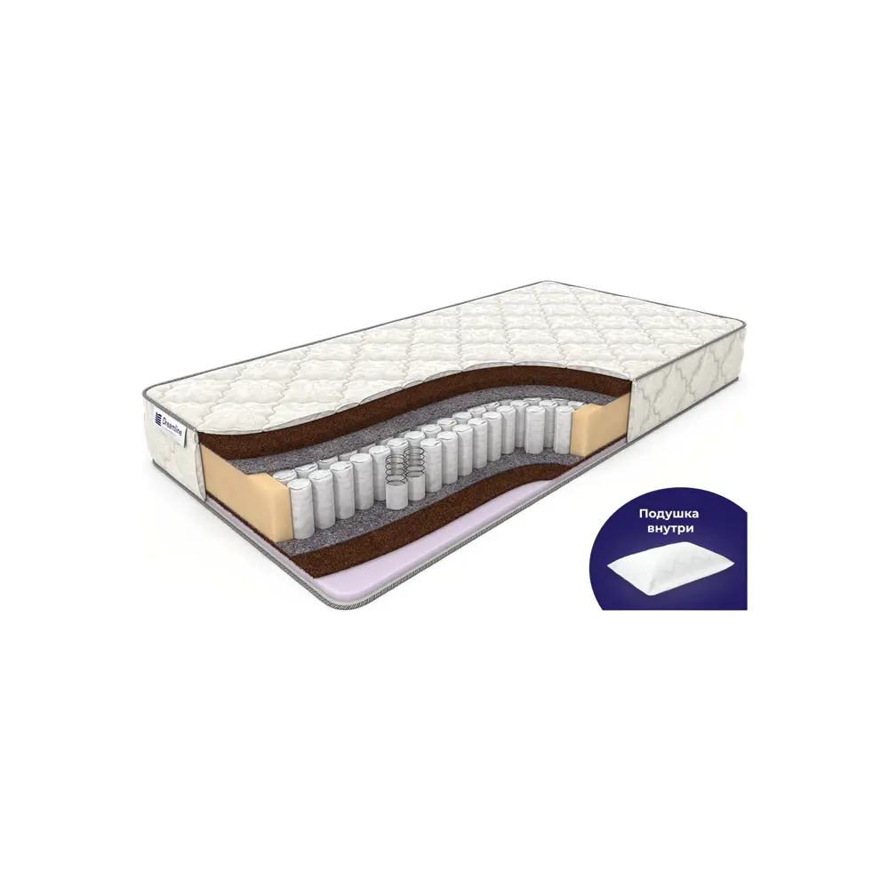 Фото Матрас Dreamline Kombi-1 TFK 75x200, детский, кокосовый Фото Матрас Dreamline Kombi-1 TFK 75x200, детский, кокосовый