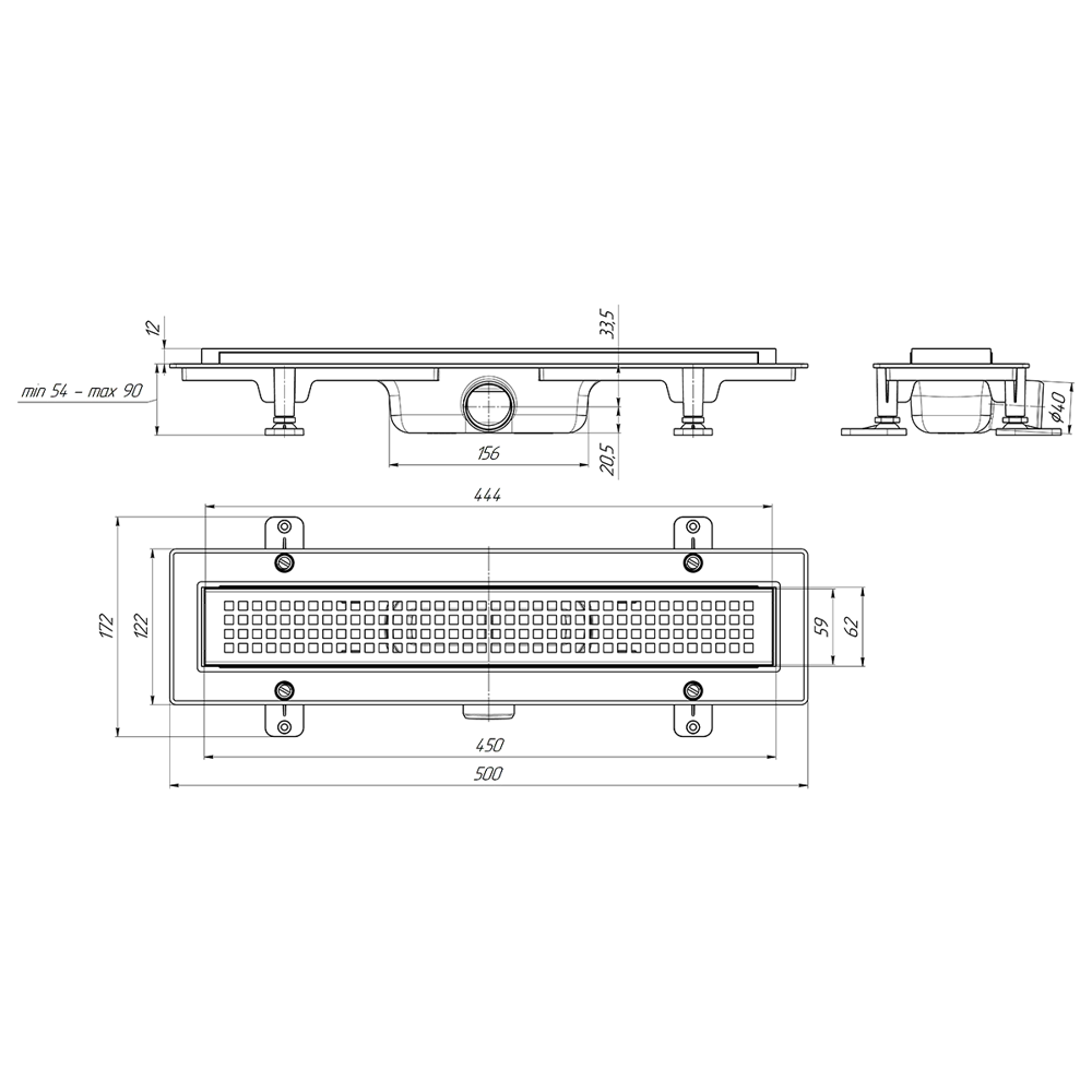 Фото 3 Трап для душа Equation комбинированный затвор 450x62 мм пластик цвет серый/серебристый Фото 3 Трап для душа Equation комбинированный затвор 450x62 мм пластик цвет серый/серебристый