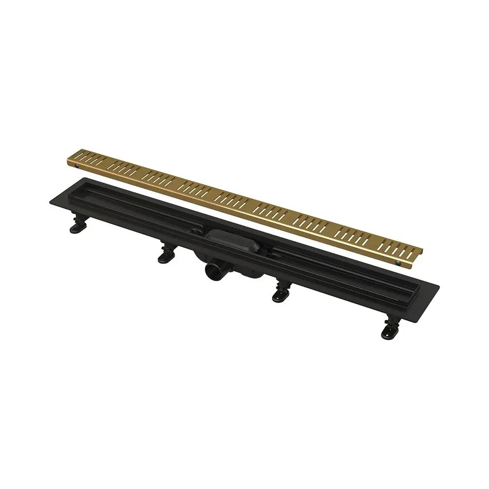 Фото 2 Трап для душа Alcaplast APZ10BLACK-Brass 650 мм горизонтальный выход Ø40 мм Фото 2 Трап для душа Alcaplast APZ10BLACK-Brass 650 мм горизонтальный выход Ø40 мм