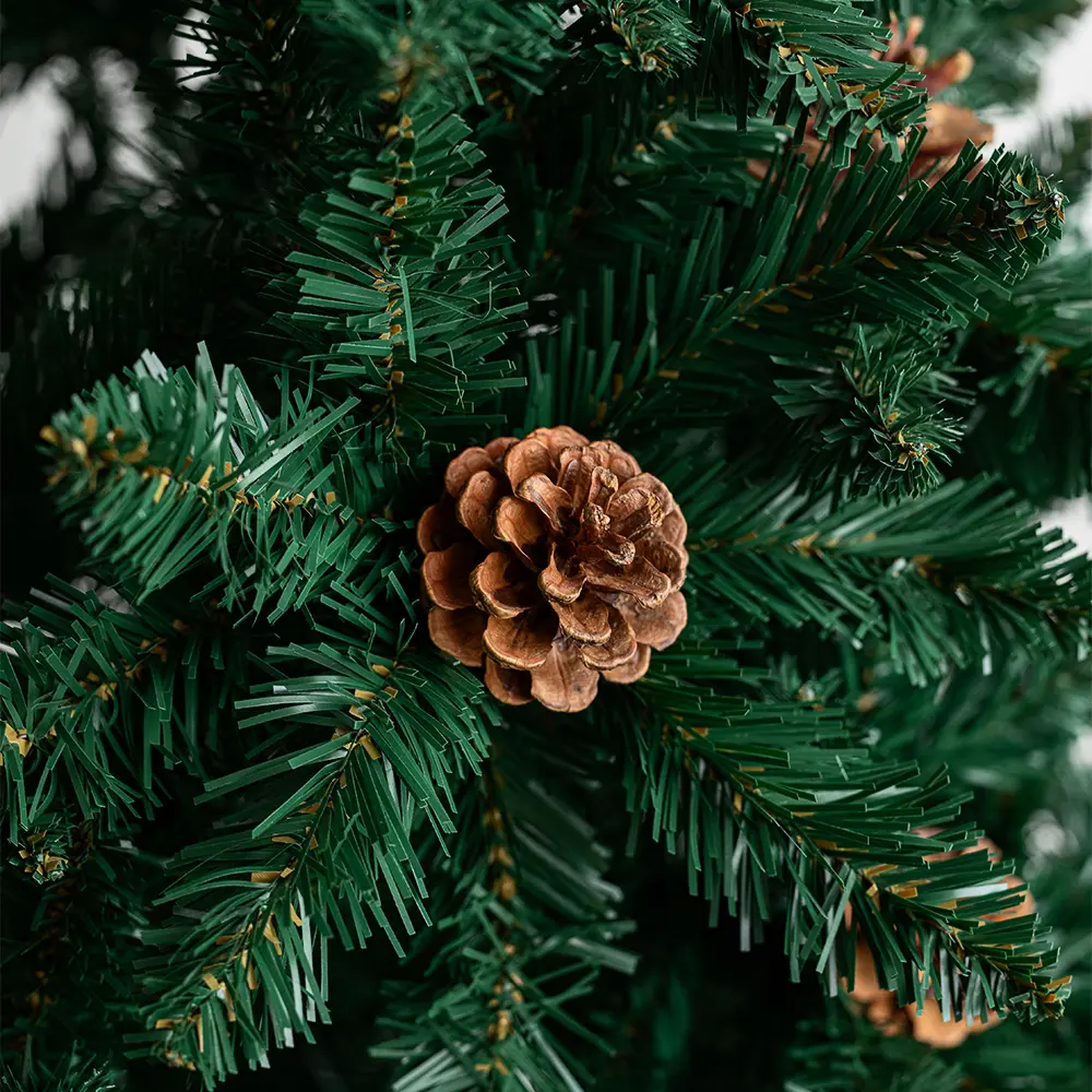 Фото 3 Ель новогодняя искусственная 385-371 С шишками 180 см Фото 3 Ель новогодняя искусственная 385-371 С шишками 180 см