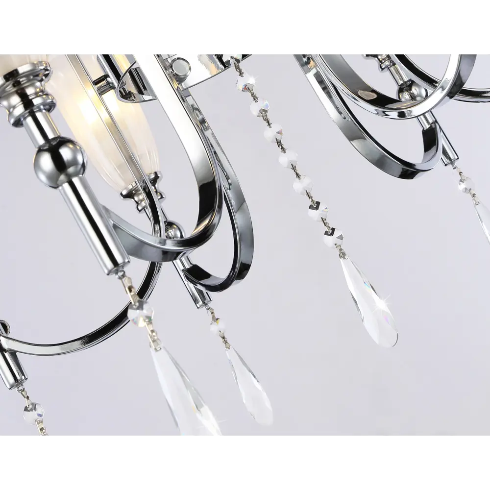 Фото 3 Люстра потолочная AMBRELLA LIGHT TR3243 Traditional 6 ламп 18 м² цвет хром Фото 3 Люстра потолочная AMBRELLA LIGHT TR3243 Traditional 6 ламп 18 м² цвет хром