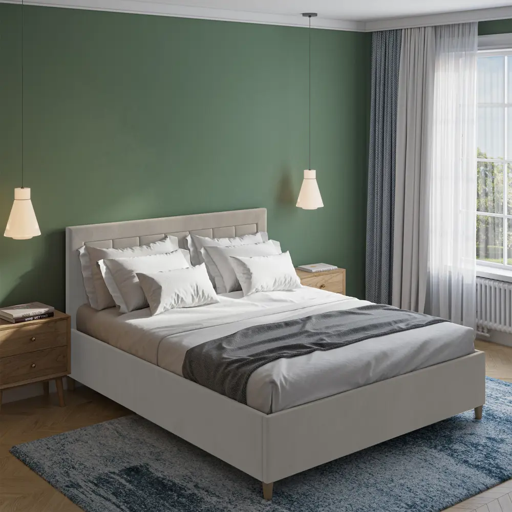 Фото 6 Кровать Hypnoz Stella 160x200 см ДСП цвет бежевый Фото 6 Кровать Hypnoz Stella 160x200 см ДСП цвет бежевый