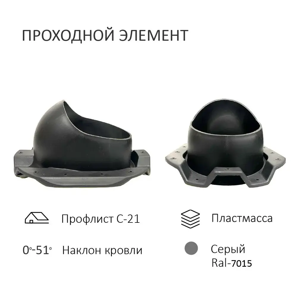 Фото 5 Нанодефлектор Polivent ND160 утепленный Н500 для кровельного профнастила С-21 мм цвет серый Фото 5 Нанодефлектор Polivent ND160 утепленный Н500 для кровельного профнастила С-21 мм цвет серый