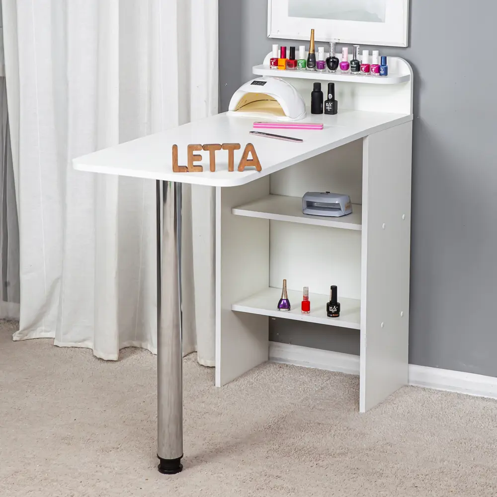 Фото 2 Туалетный столик Letta Blues 45x90.40x98.40 см цвет белый Фото 2 Туалетный столик Letta Blues 45x90.40x98.40 см цвет белый