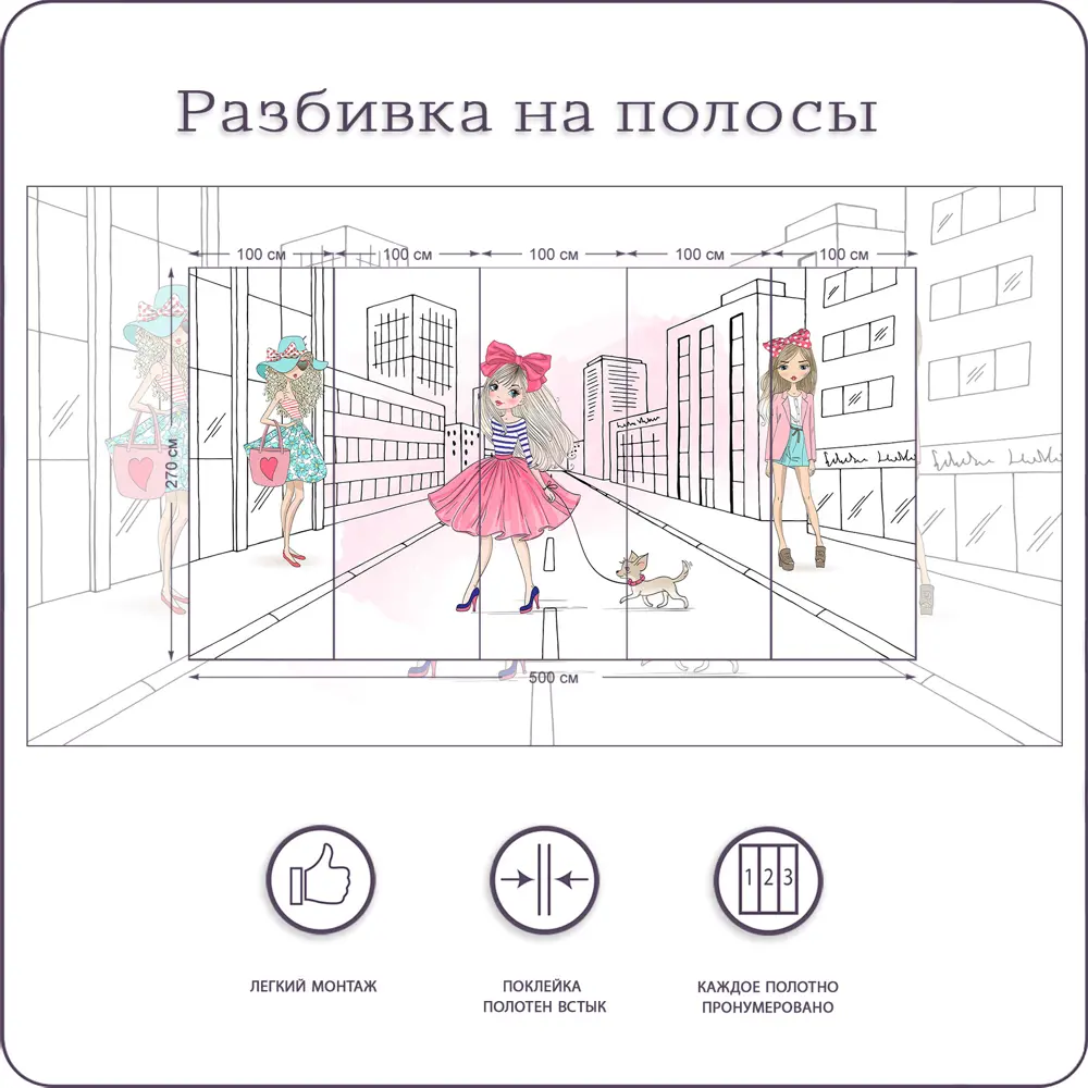 Фото 3 Фотообои флизелиновые Bartonwall 500x270 см Девушка с собакой