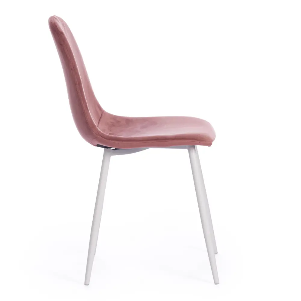 Фото 4 Комплект стульев 4 шт Tetchair Breeze 53x53x44 см вельвет цвет коралловый/белый Фото 4 Комплект стульев 4 шт Tetchair Breeze 53x53x44 см вельвет цвет коралловый/белый