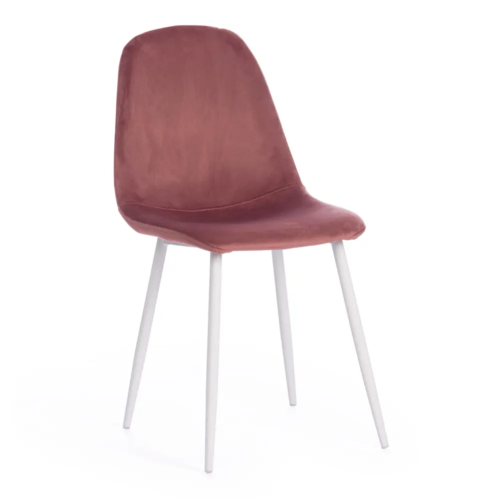 Фото 2 Комплект стульев 4 шт Tetchair Breeze 53x53x44 см вельвет цвет коралловый/белый Фото 2 Комплект стульев 4 шт Tetchair Breeze 53x53x44 см вельвет цвет коралловый/белый
