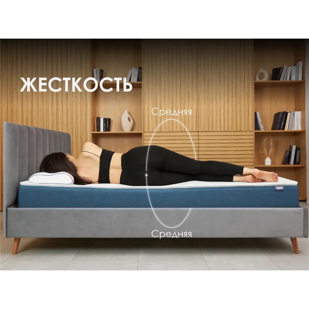 Фото 4 Матрас Димакс Практик Медиум Лайт 500 160x190x21 см независимый пружинный блок, двуспальный Фото 4 Матрас Димакс Практик Медиум Лайт 500 160x190x21 см независимый пружинный блок, двуспальный