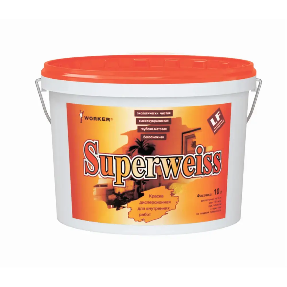Фото Краска для стен и потолков моющаяся Feidal Superweiss износостойкая матовая цвет белый 2.5 л Фото Краска для стен и потолков моющаяся Feidal Superweiss износостойкая матовая цвет белый 2.5 л