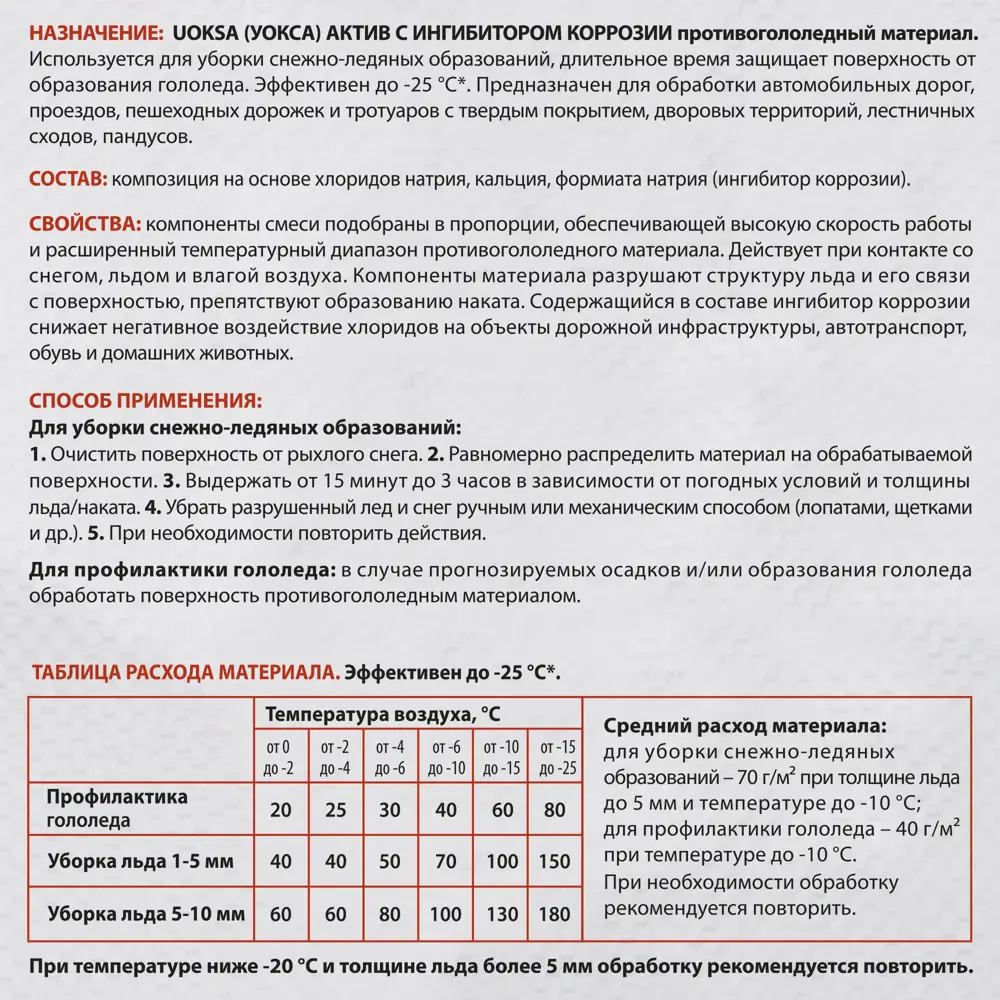 Фото 5 Добавка противоморозная Uoksa Актив с ингибитором коррозии 20 кг Фото 5 Добавка противоморозная Uoksa Актив с ингибитором коррозии 20 кг