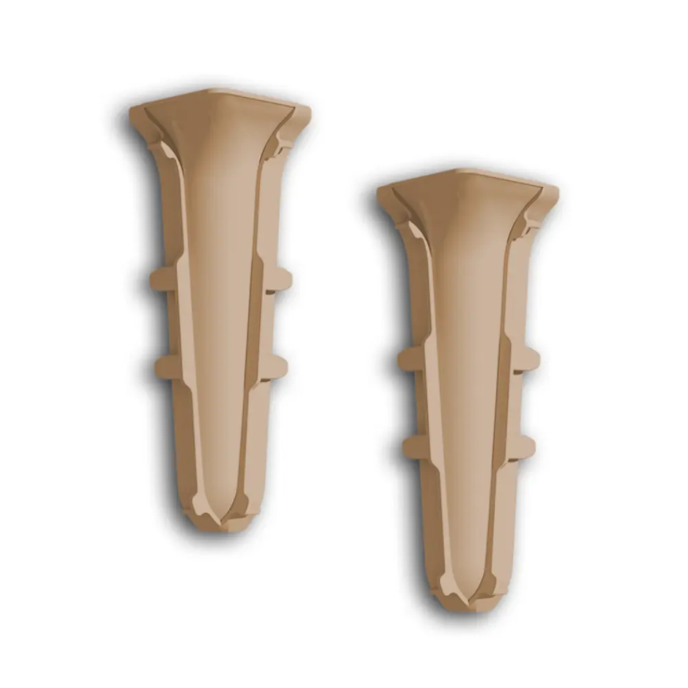 Фото 2 Угол внутренний для плинтуса Идеал Классик 291 Орех 85 мм 10 шт