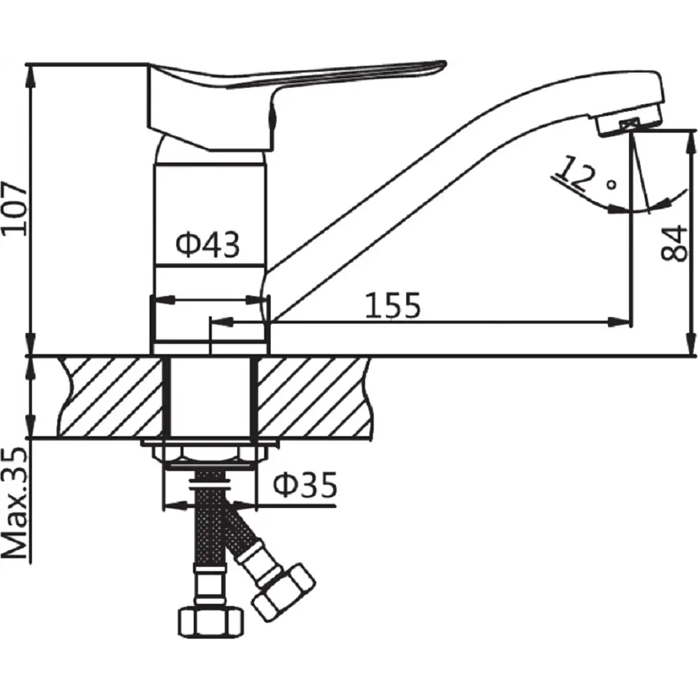 Фото 2 Смеситель для кухни однорычажный Av engineering AVLAW4-B589 излив 8.4 см цвет черный Фото 2 Смеситель для кухни однорычажный Av engineering AVLAW4-B589 излив 8.4 см цвет черный