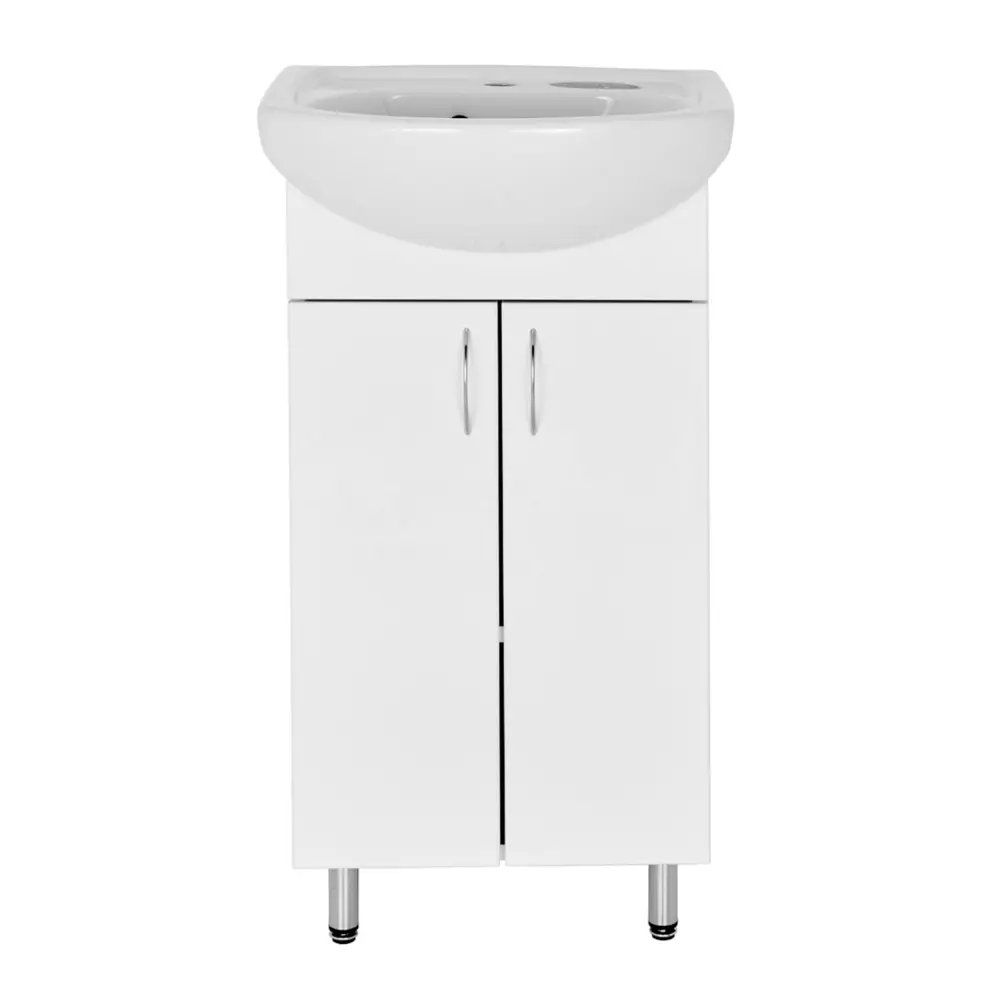 Фото Тумба под раковину Orange Роса LMRo-45TUW+RA с раковиной напольная 45 см, белый