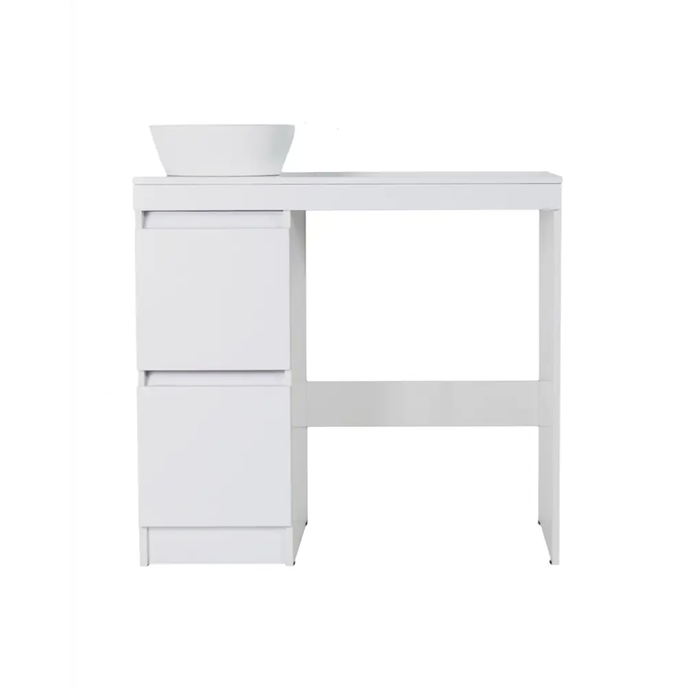 Фото Тумба под раковину Orange Optima LMSTI-100TUW+RA универсальная с раковиной и столешницей МДФ напольная 100 см, белый Фото Тумба под раковину Orange Optima LMSTI-100TUW+RA универсальная с раковиной и столешницей МДФ напольная 100 см, белый