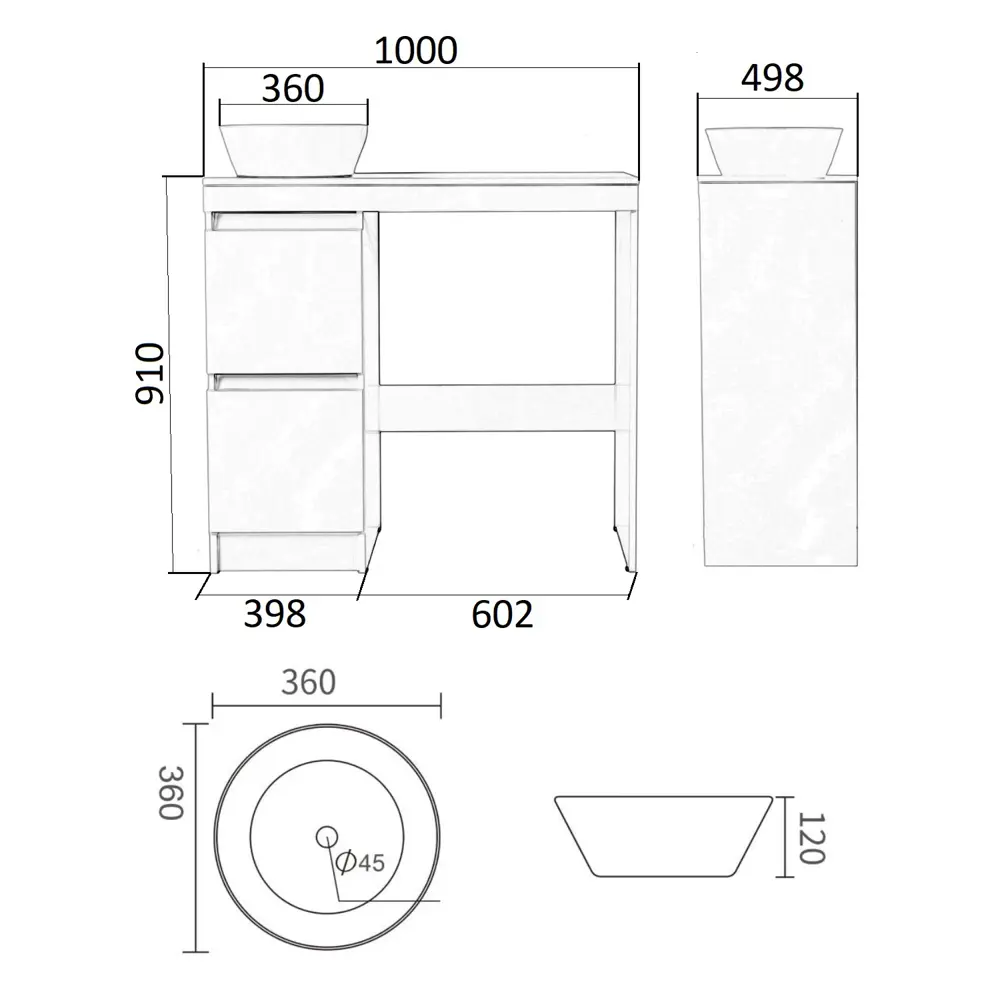 Фото 9 Тумба под раковину Orange Optima LMSTI-100TUW+RA универсальная с раковиной и столешницей МДФ напольная 100 см, белый Фото 9 Тумба под раковину Orange Optima LMSTI-100TUW+RA универсальная с раковиной и столешницей МДФ напольная 100 см, белый