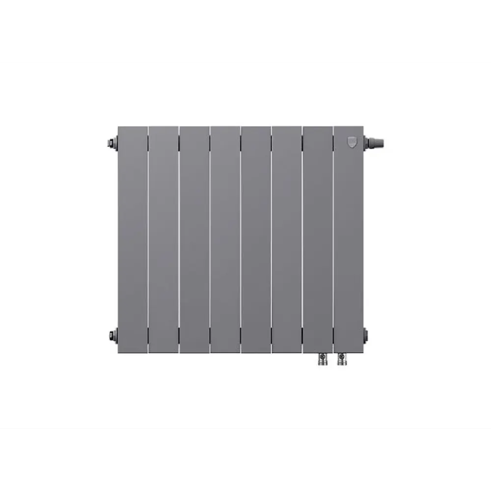 Фото 4 Радиатор Royal thermo Pianoforte 500/64 биметалл 8 секций нижнее подключение цвет серебристый Фото 4 Радиатор Royal thermo Pianoforte 500/64 биметалл 8 секций нижнее подключение цвет серебристый