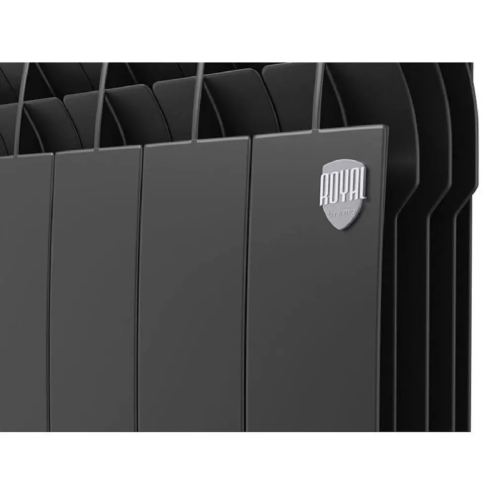 Фото 3 Радиатор Royal thermo Biliner 500/32 биметалл 4 секций нижнее подключение черный графит Фото 3 Радиатор Royal thermo Biliner 500/32 биметалл 4 секций нижнее подключение черный графит