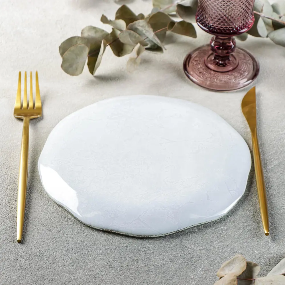 Фото 3 Тарелка Magistro 4981439 19.50x1.50x19.50 см стекло цвет белый