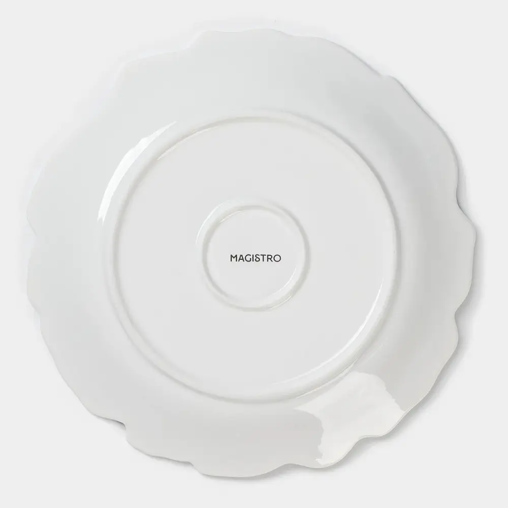 Фото 4 Тарелка Magistro 3098753 22.50x3x22.50 см фарфор цвет белый Фото 4 Тарелка Magistro 3098753 22.50x3x22.50 см фарфор цвет белый
