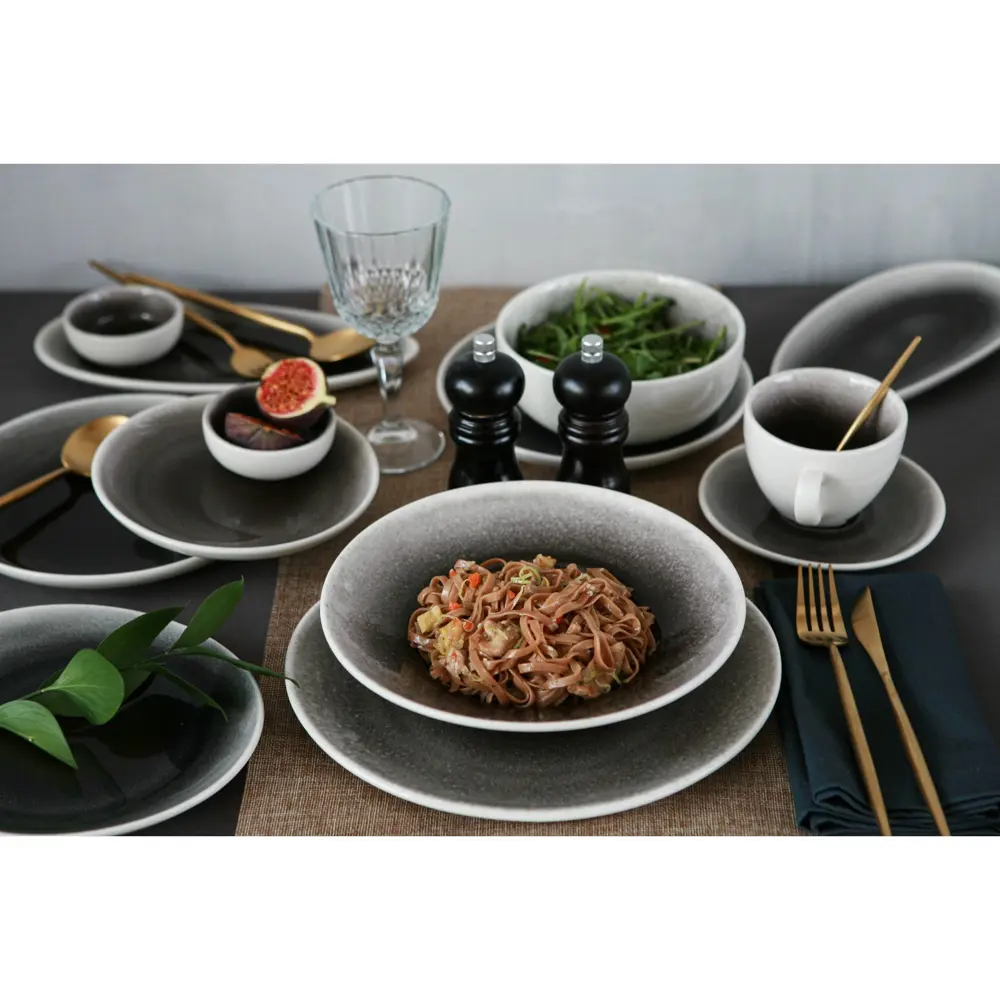 Фото 4 Тарелка Magistro 4826130 14.50x2x14.50 см фарфор цвет серый Фото 4 Тарелка Magistro 4826130 14.50x2x14.50 см фарфор цвет серый