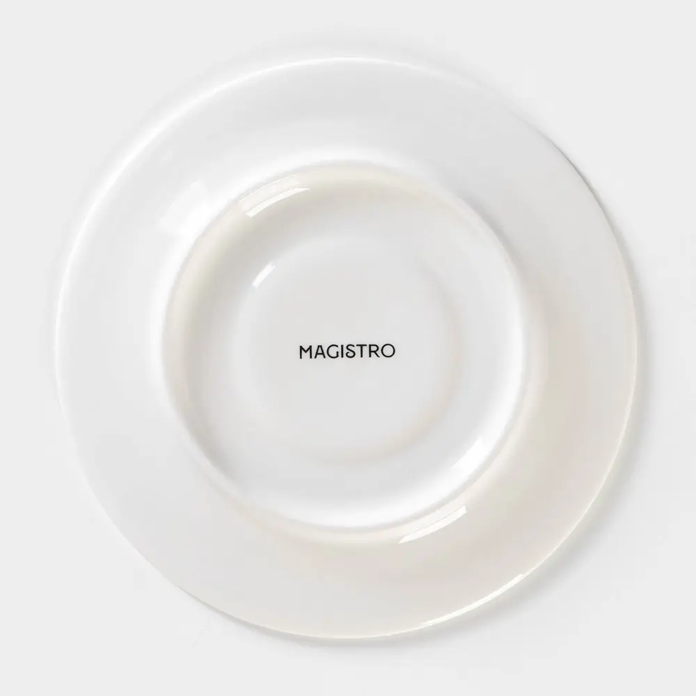 Фото 4 Тарелка Magistro 7462762 15.50x1.20x15.50 см фарфор цвет белый Фото 4 Тарелка Magistro 7462762 15.50x1.20x15.50 см фарфор цвет белый