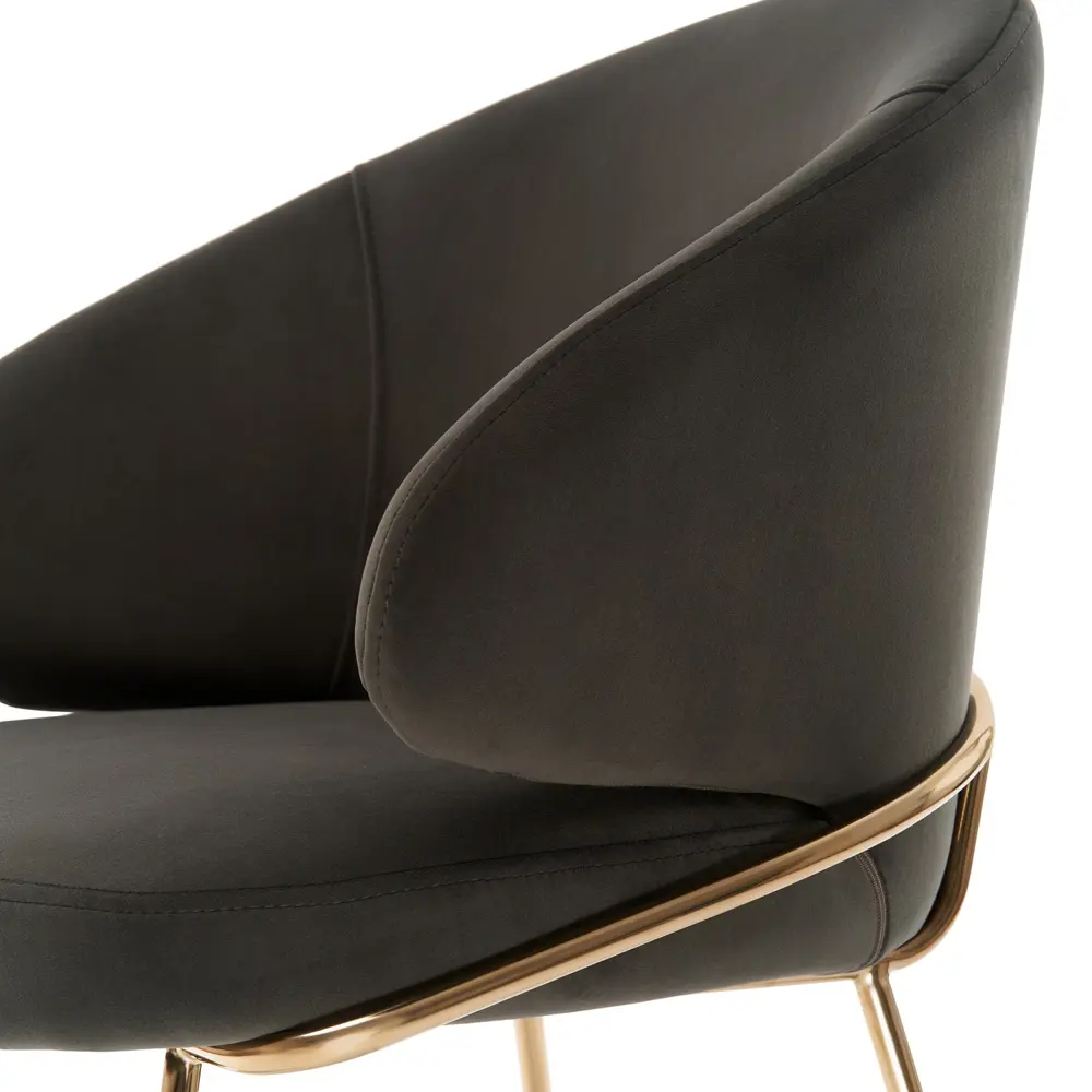 Фото 6 Стул-полукресло Bradex Emil 63x66.5x60.5 см велюр цвет черный Фото 6 Стул-полукресло Bradex Emil 63x66.5x60.5 см велюр цвет черный