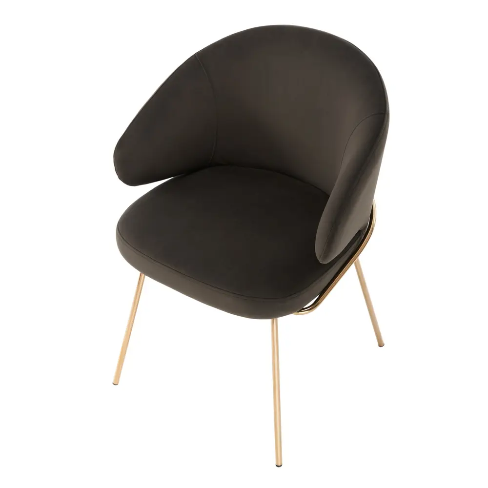 Фото 7 Стул-полукресло Bradex Emil 63x66.5x60.5 см велюр цвет черный Фото 7 Стул-полукресло Bradex Emil 63x66.5x60.5 см велюр цвет черный