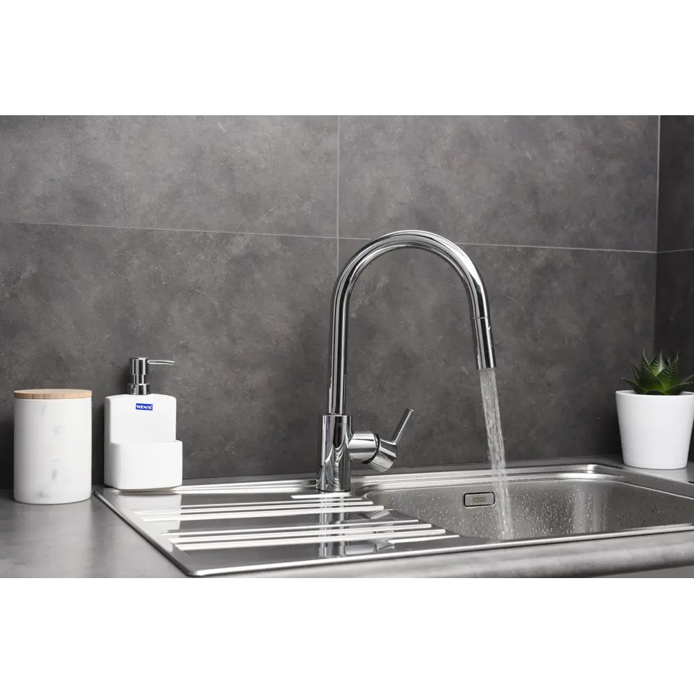 Фото 6 Смеситель для кухни GROHE Feel выдвижной, цвет хром Фото 6 Смеситель для кухни GROHE Feel выдвижной, цвет хром