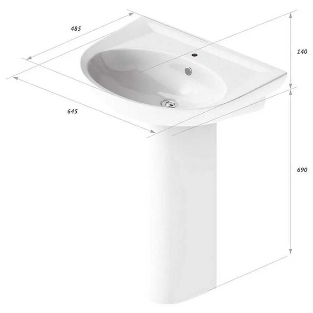 Фото 4 Пьедестал Sanita Luxe Classic luxe Classic Luxe SL300101 напольный 64.50см цвет белый Фото 4 Пьедестал Sanita Luxe Classic luxe Classic Luxe SL300101 напольный 64.50см цвет белый