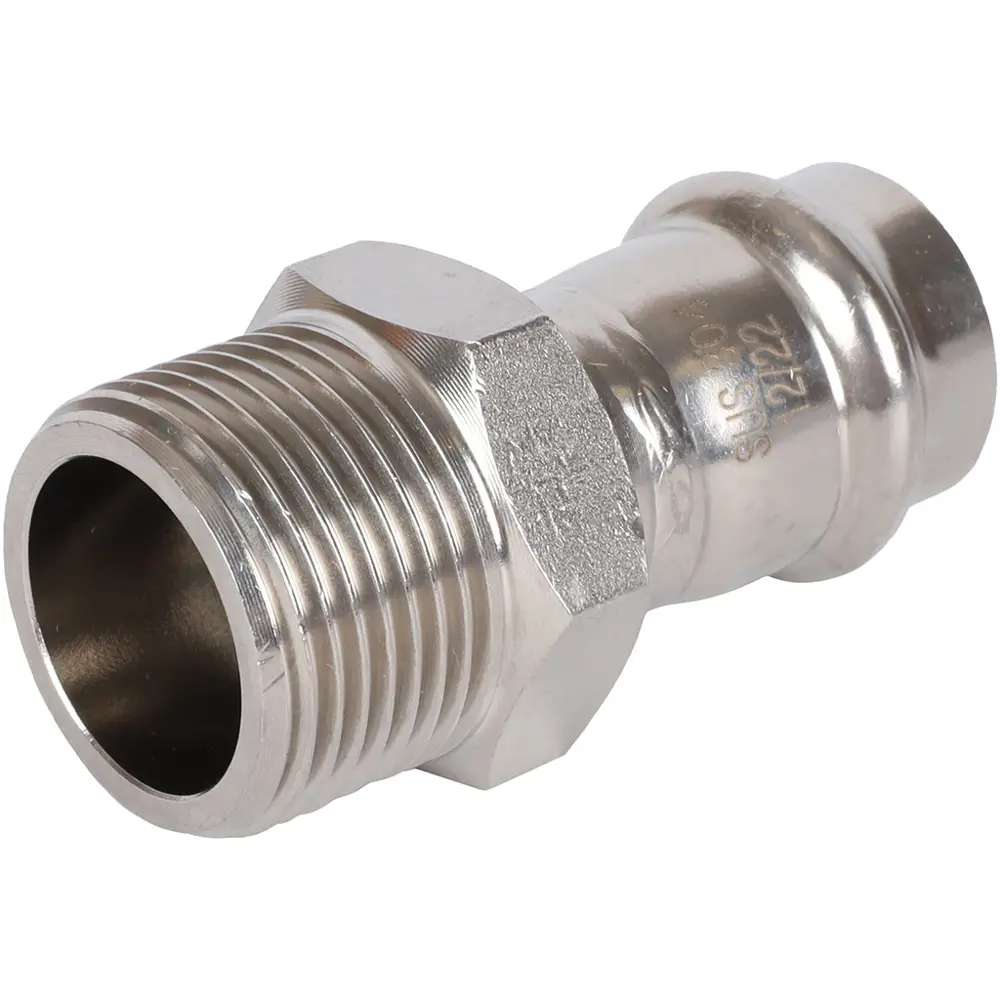 Фото Муфта переходная Rommer 3/4"x18 мм ВПр-НР нержавеющая сталь Фото Муфта переходная Rommer 3/4"x18 мм ВПр-НР нержавеющая сталь