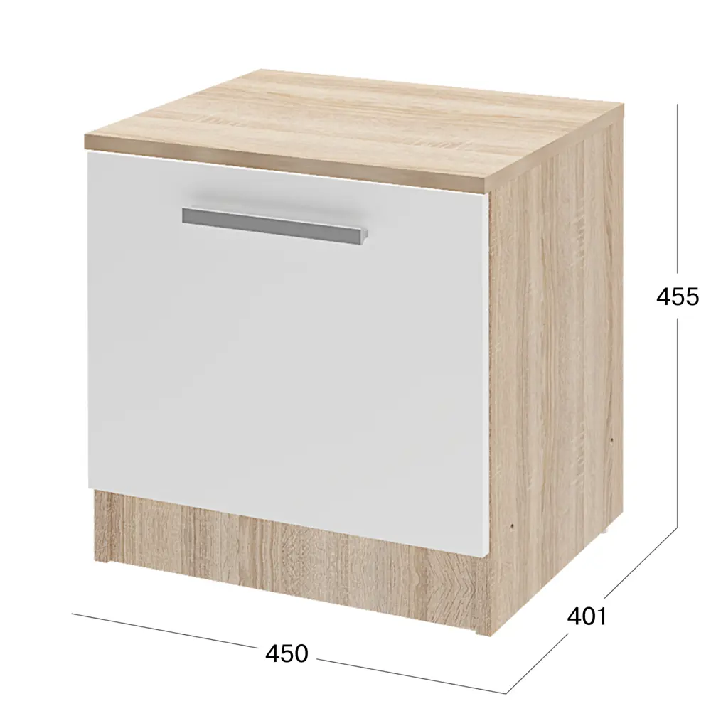 Фото 4 Тумба прикроватная Beneli 45x45.5x40.1 см 1 ящик ДСП цвет белый Фото 4 Тумба прикроватная Beneli 45x45.5x40.1 см 1 ящик ДСП цвет белый