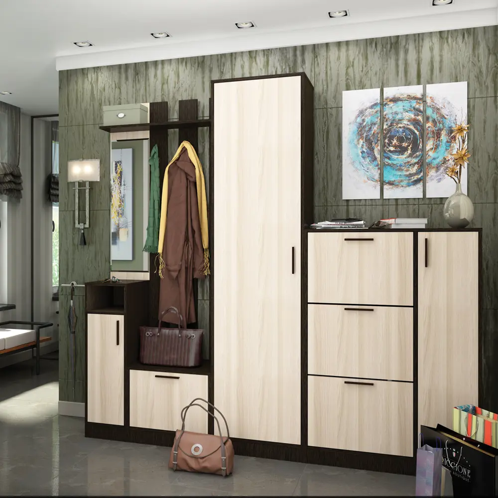 Фото 5 Шкаф Beneli 545x218.5x39.5 см ЛДСП цвет темно-коричневый Фото 5 Шкаф Beneli 545x218.5x39.5 см ЛДСП цвет темно-коричневый