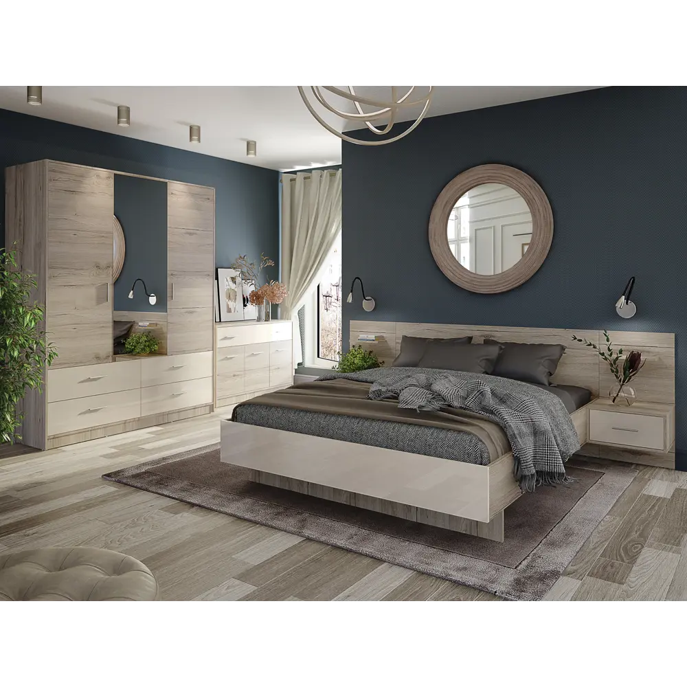 Фото 4 Тумба прикроватная Beneli 47x89.6x36.6 см 1 ящик ДСП цвет коричневый Фото 4 Тумба прикроватная Beneli 47x89.6x36.6 см 1 ящик ДСП цвет коричневый