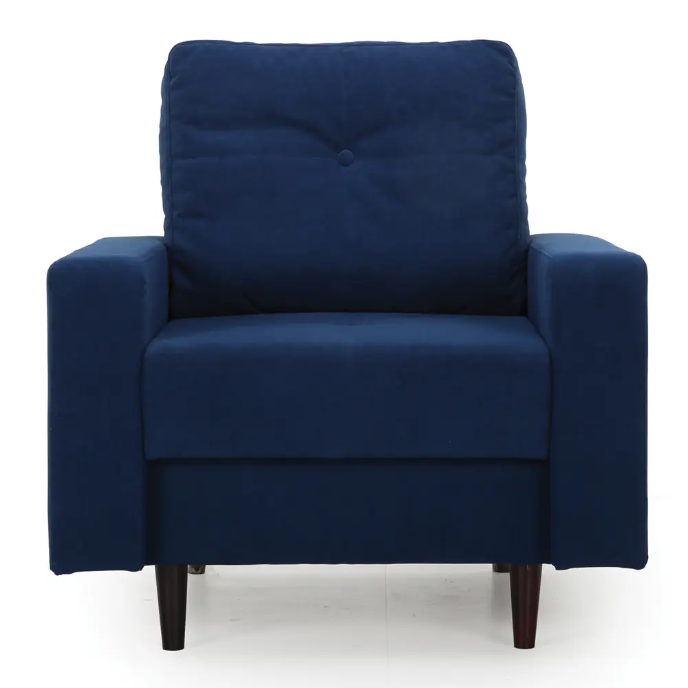 Фото 5 Кресло Beneli Лоретт 88x91x90 см велюр цвет темно-синий