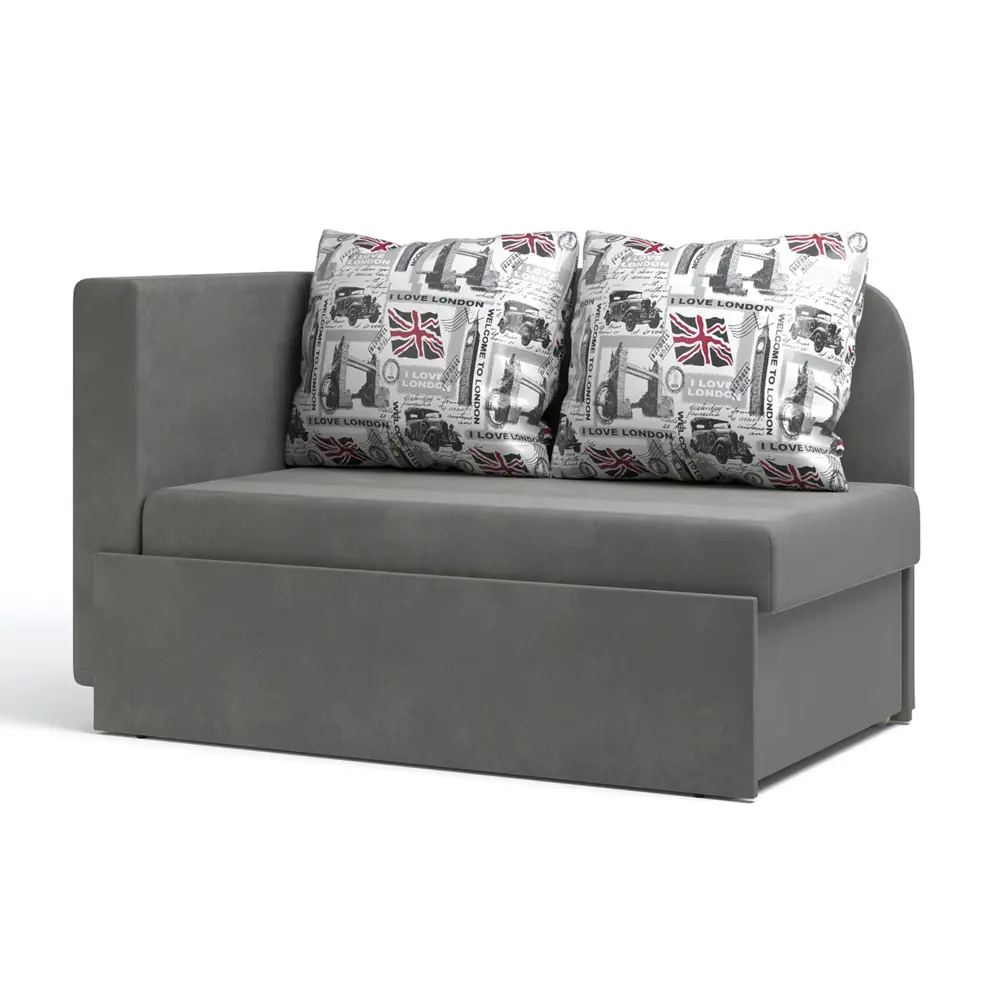 Фото 2 Диван Beneli Кларис 131x77x77 см велюр цвет серо-зеленый Фото 2 Диван Beneli Кларис 131x77x77 см велюр цвет серо-зеленый