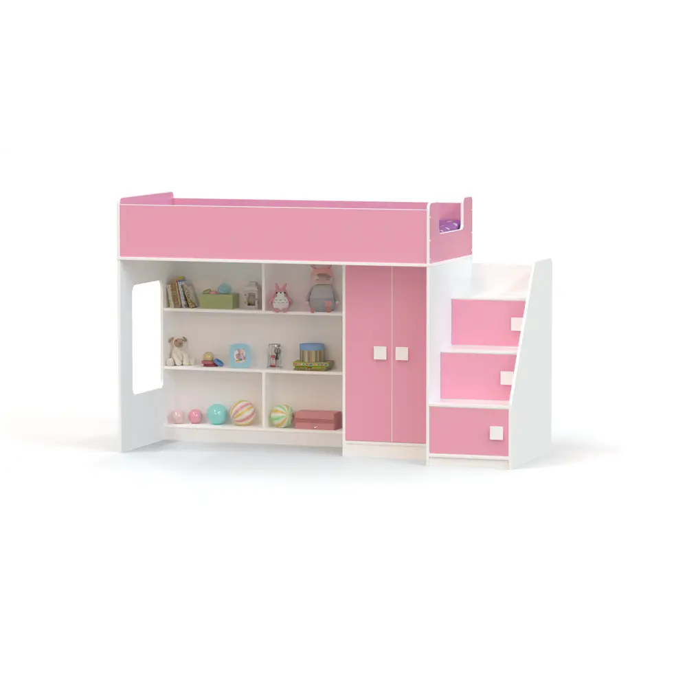 Фото 2 Кровать Ridgimmi 43.1.1 80.8x140.5x80.8 см цвет розовый