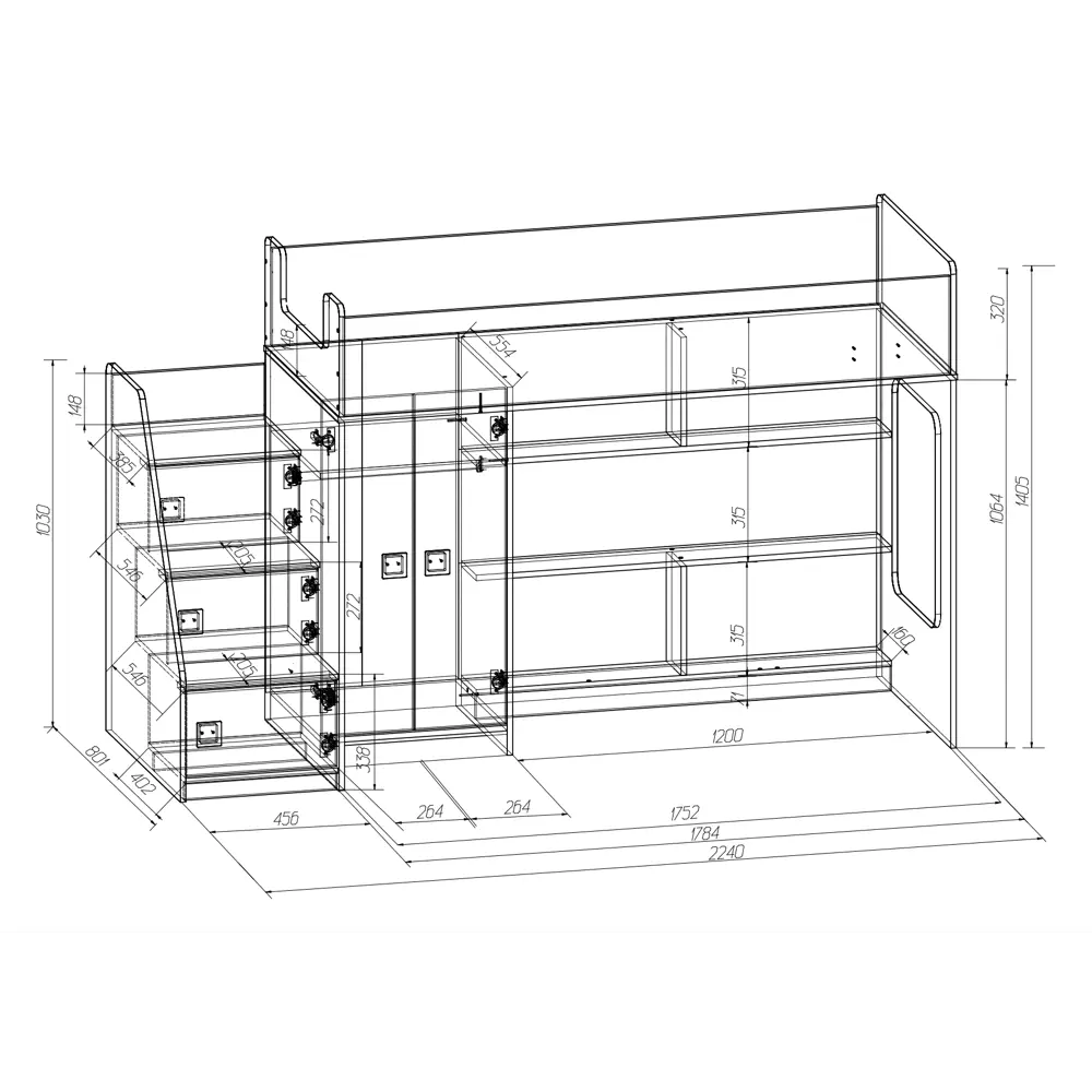 Фото 8 Кровать Ridgimmi 43.1.1 80.8x140.5x80.8 см цвет розовый