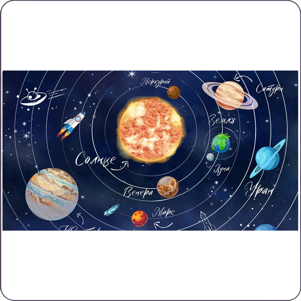 Фото 2 Фотообои флизелиновые Bartonwall 500x270 см Детские Космос K07705 Фото 2 Фотообои флизелиновые Bartonwall 500x270 см Детские Космос K07705