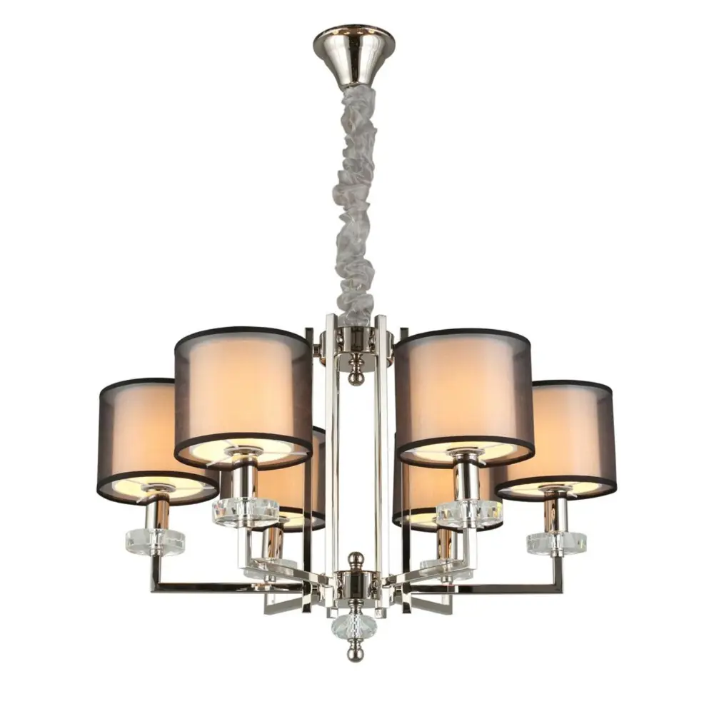 Фото Люстра подвесная Aployt Apl.160.30.357 6 ламп 12 м² цвет хром