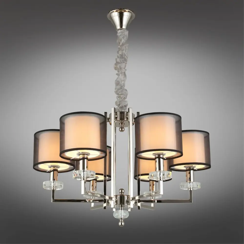 Фото 2 Люстра подвесная Aployt Apl.160.30.357 6 ламп 12 м² цвет хром