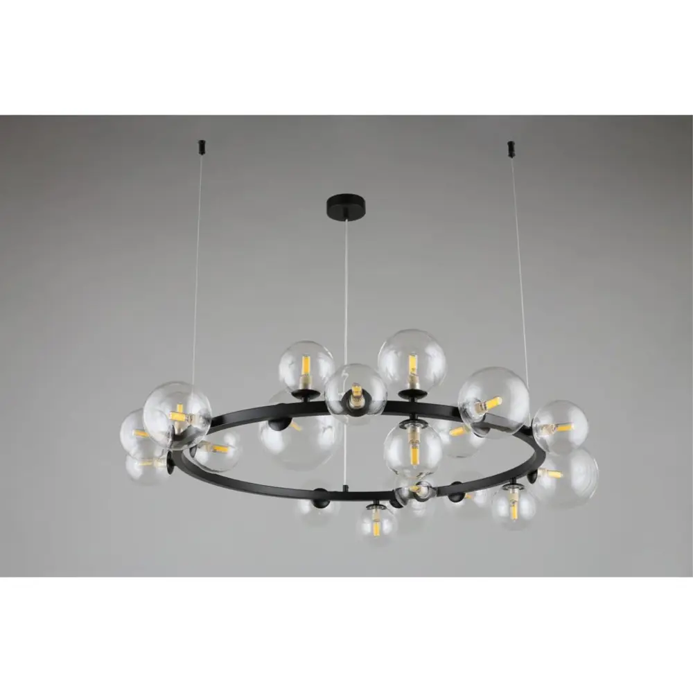 Фото 3 Люстра подвесная Aployt Apl.102.30.867 20 ламп 40 м² цвет черный