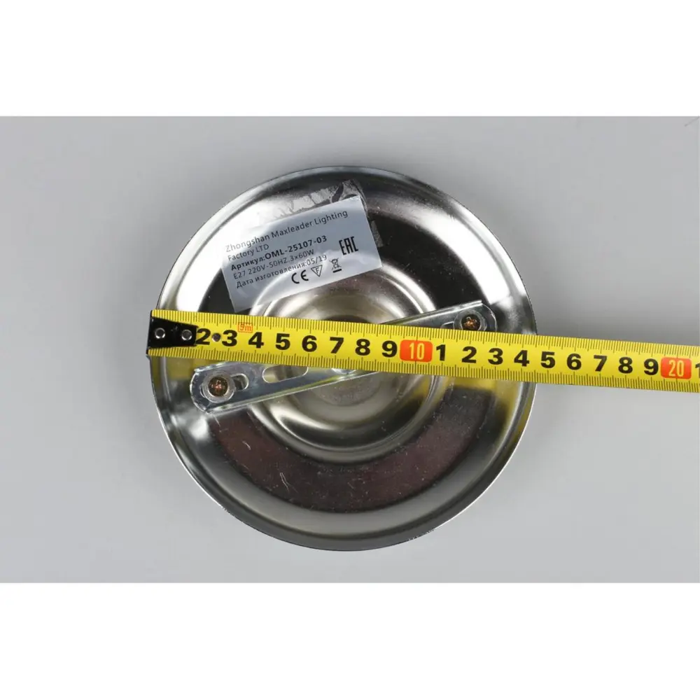 Фото 6 Люстра потолочная Omnilux Oml-130-70152 3 лампы 6 м² цвет хром